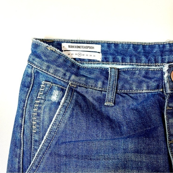 NEW! ONE TEASPOON MAN MR PINKs DISTRESSED DENIM SHORTS Relaxed Fit S… - Picture 6 of 13